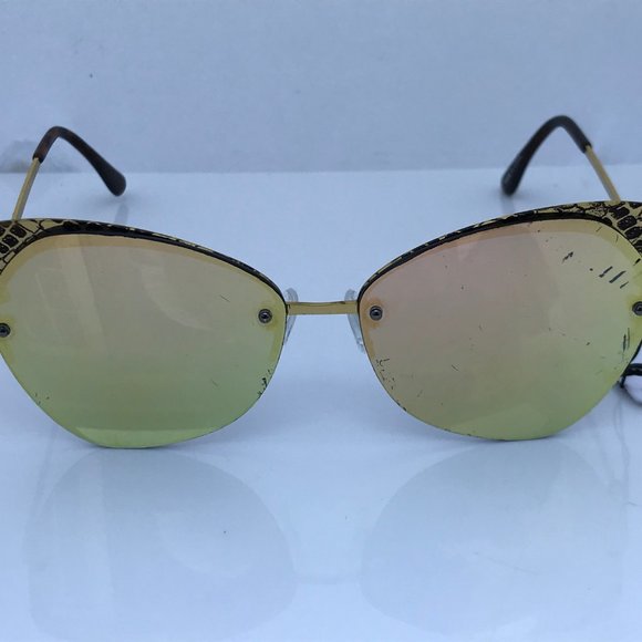 Leith Sunglasses Women Sunglasses Gold Plated Cat - Picture 4 of 14
